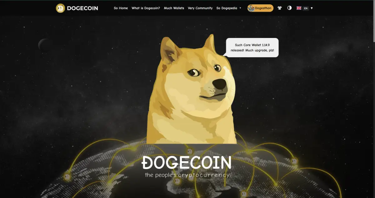 ドージコイン(DOGE)の公式ホームページ