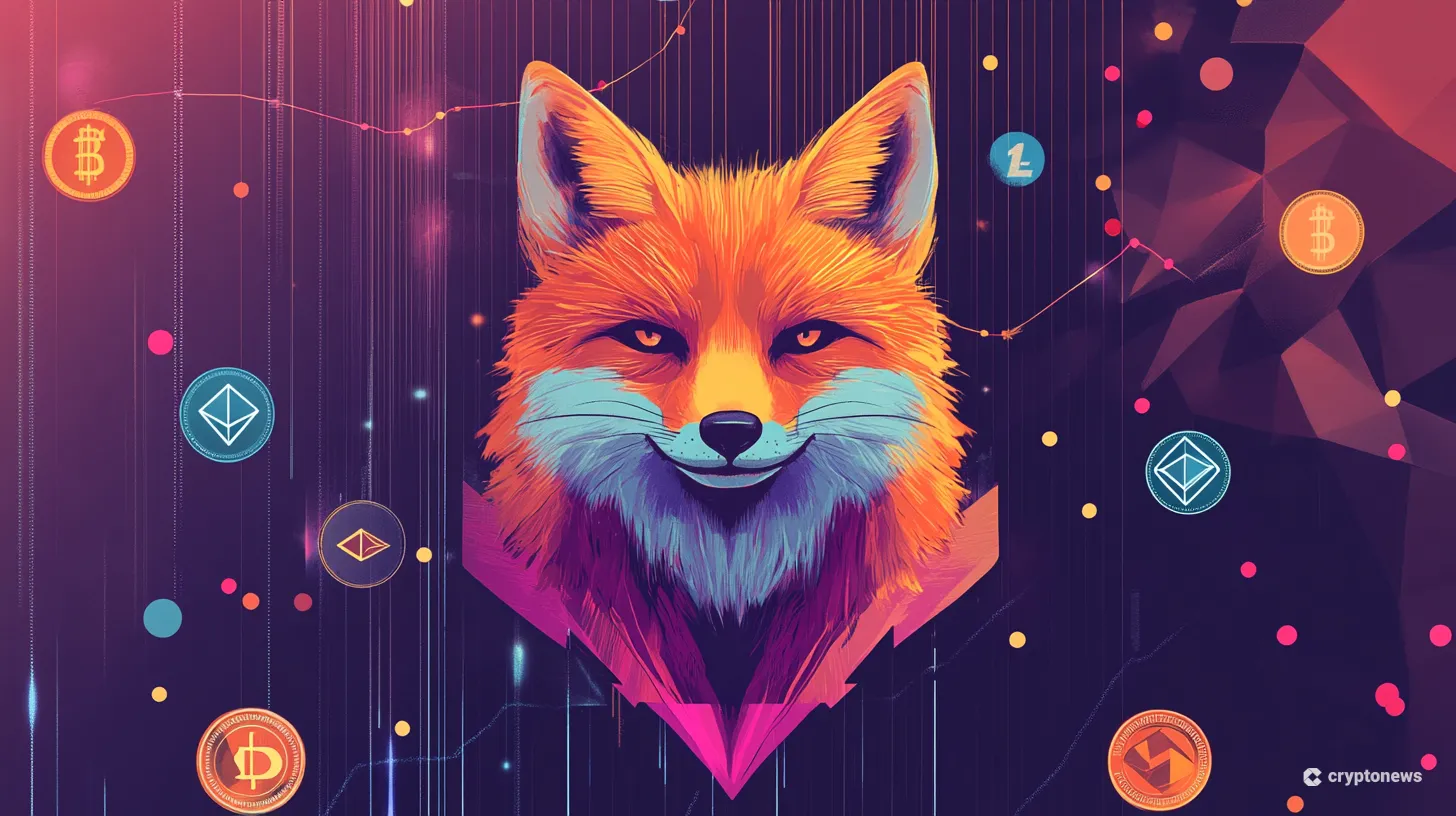 MetaMaskのロゴとステーブルコインのアイコンが描かれたイラスト
