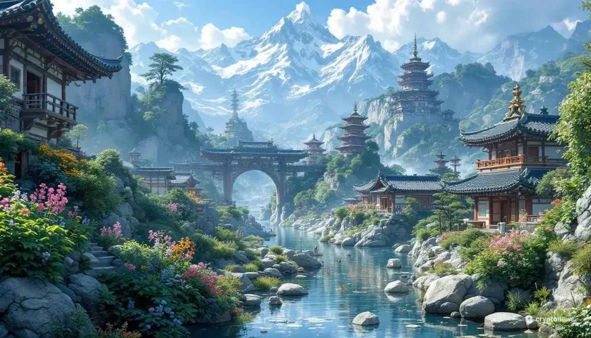 利益状態にあるイーサリアムのコンセプトを表す抽象的なデジタルアート。