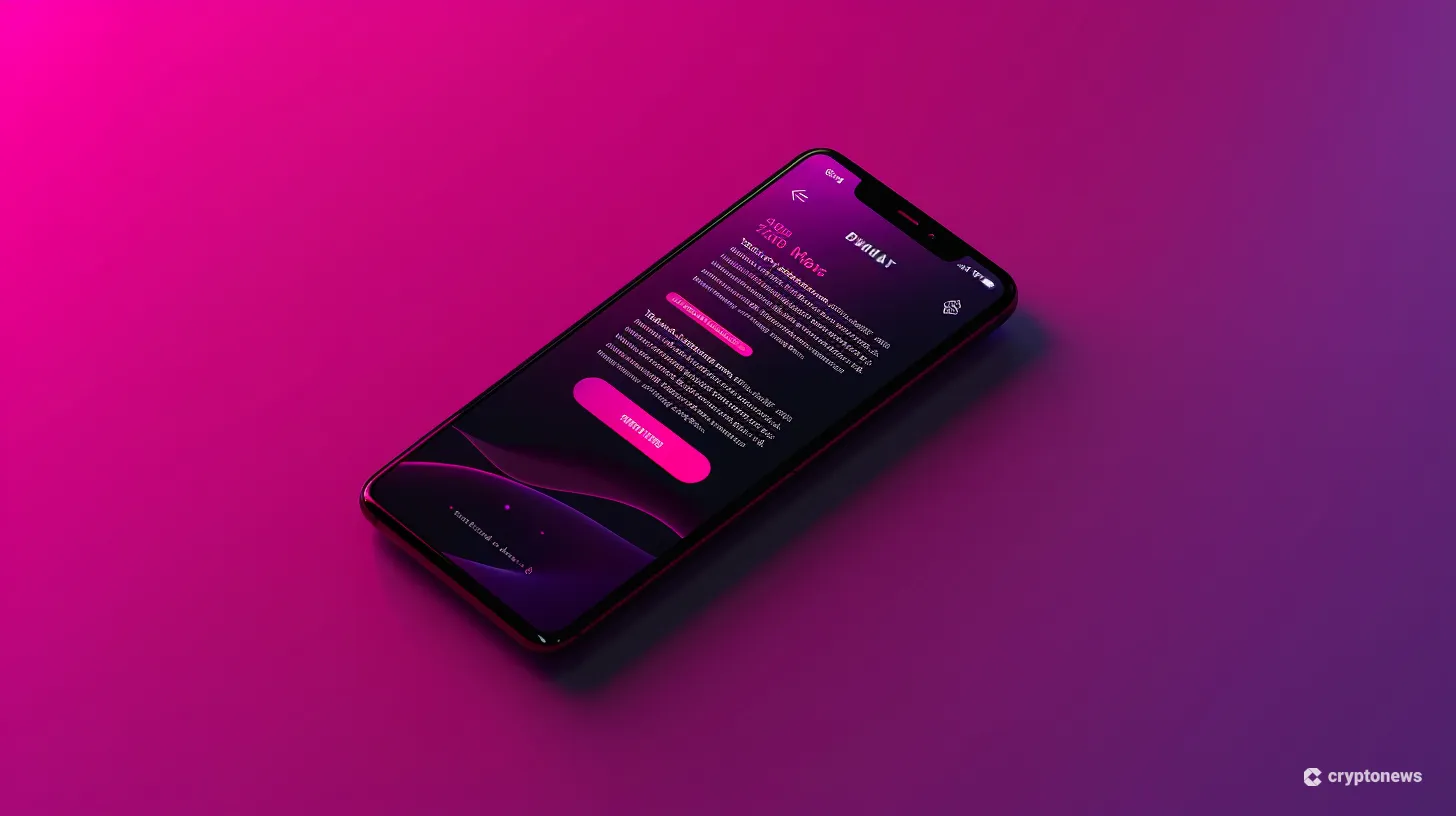 スマートフォンで仮想通貨のニュースを表示するウェブサイト