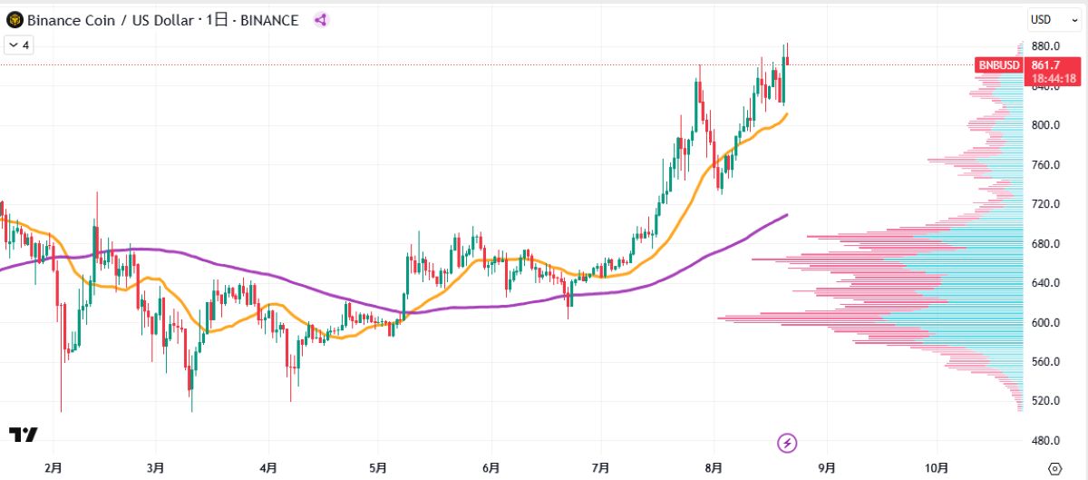 BNB日足チャート