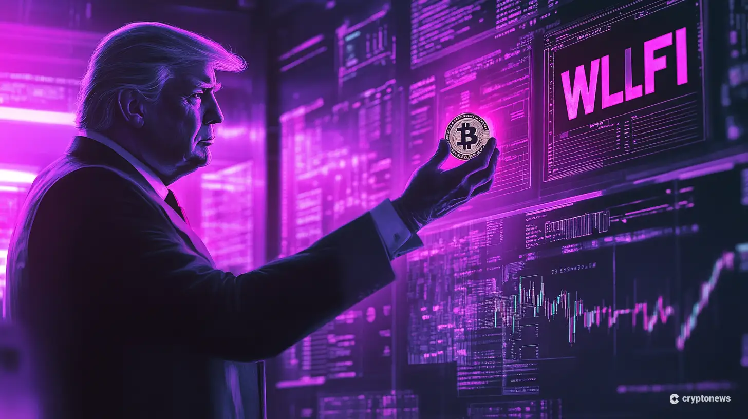 WLFIに仮想通貨をかざすドナルド・トランプ