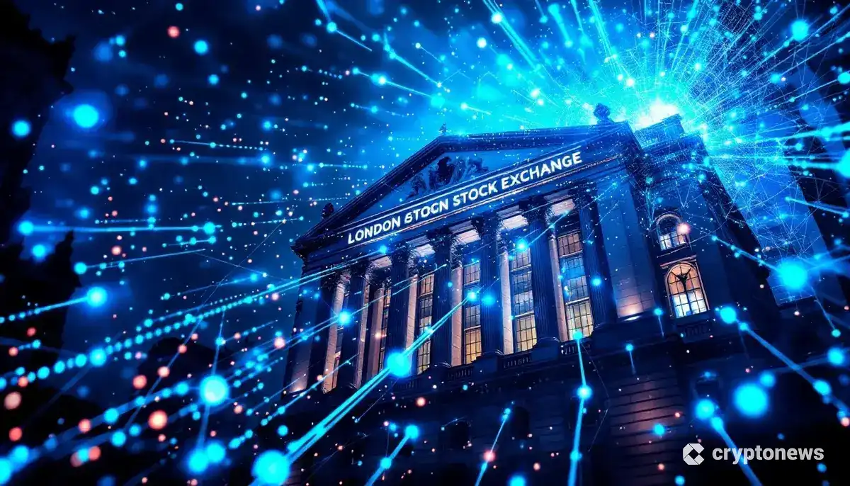 ブロックチェーンのネットワークと融合するロンドン証券取引所の建物