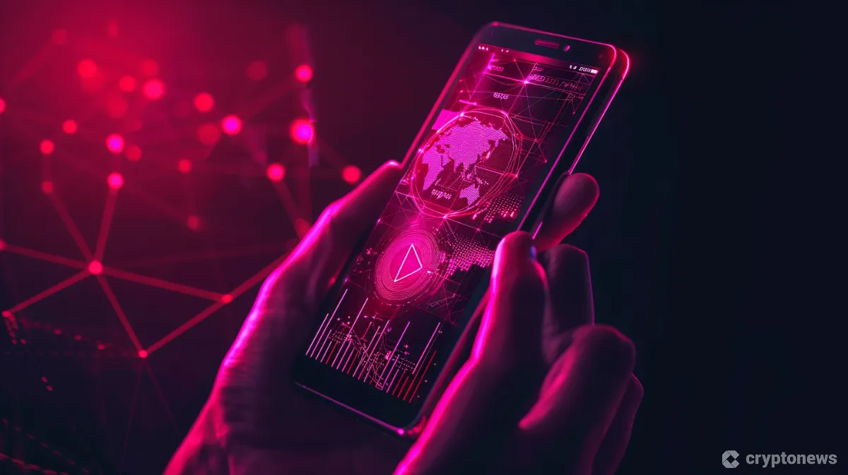 ブロックチェーン技術をスマホで活用するイメージ