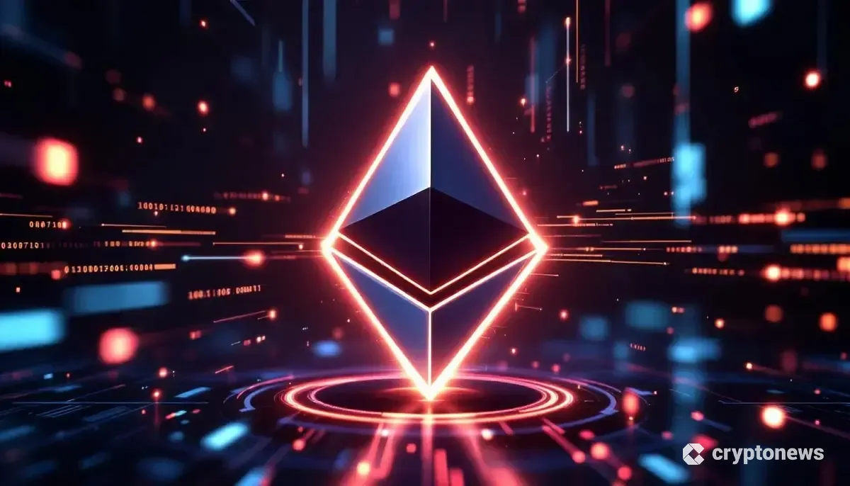 プライバシーを象徴する暗号化されたシールドに囲まれたイーサリアムのロゴ