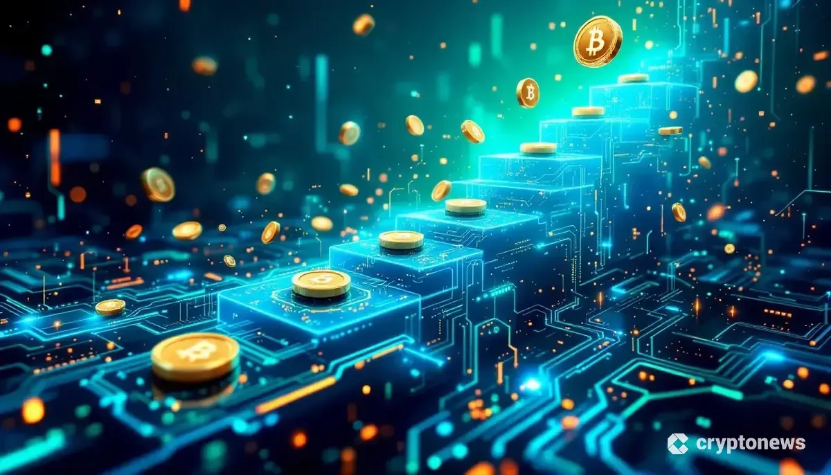 次世代ミームコイン市場の発展を象徴する未来的なブロックチェーンネットワーク