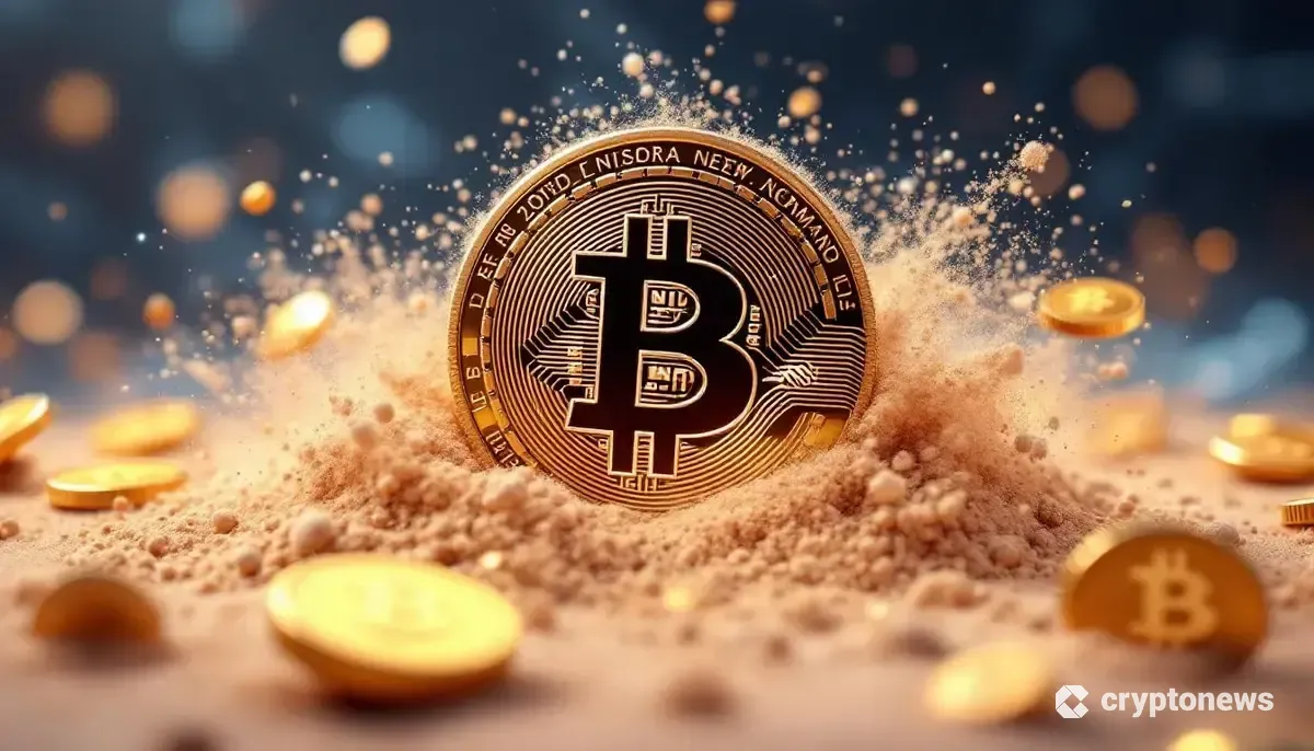 バイナンスのロゴと、整理されていくミームコインを象徴する未来的な画像