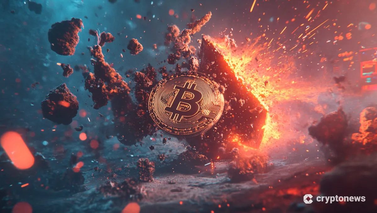 隕石に衝突するビットコイン