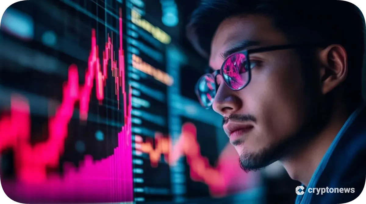 日本人トレーダーがレバレッジを使ったポジションのチャートを分析している様子