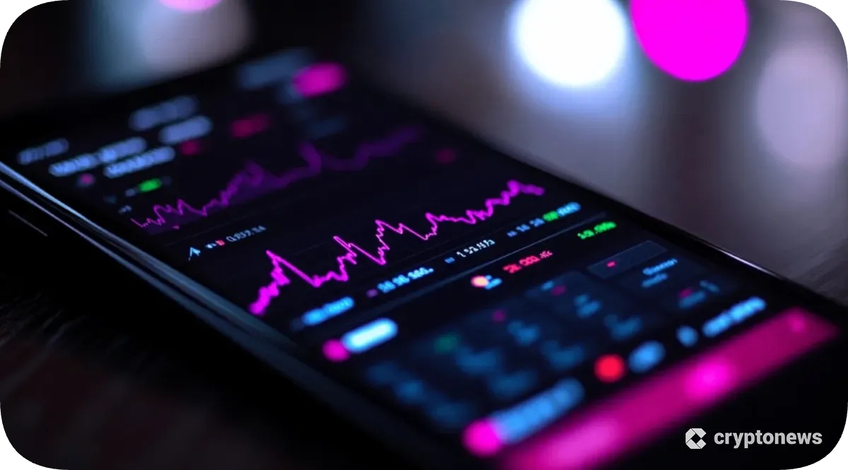 借入金(レバレッジ)を使った取引画面が表示されたスマートフォン画面のクローズアップ