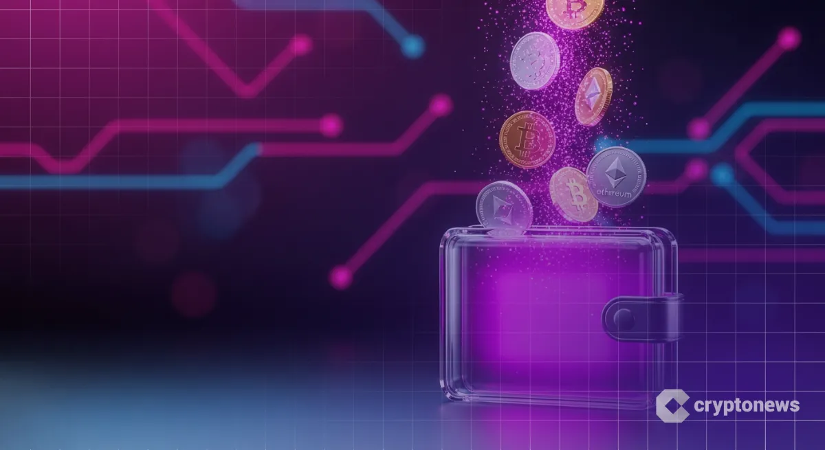 仮想通貨の入金ボーナスをイメージしたデジタルウォレット