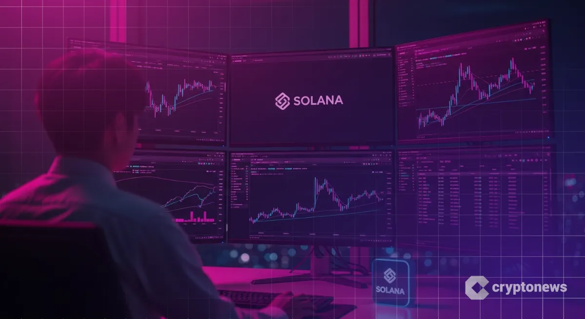 チャートを分析するトレーダーで示すSolanaの買い方