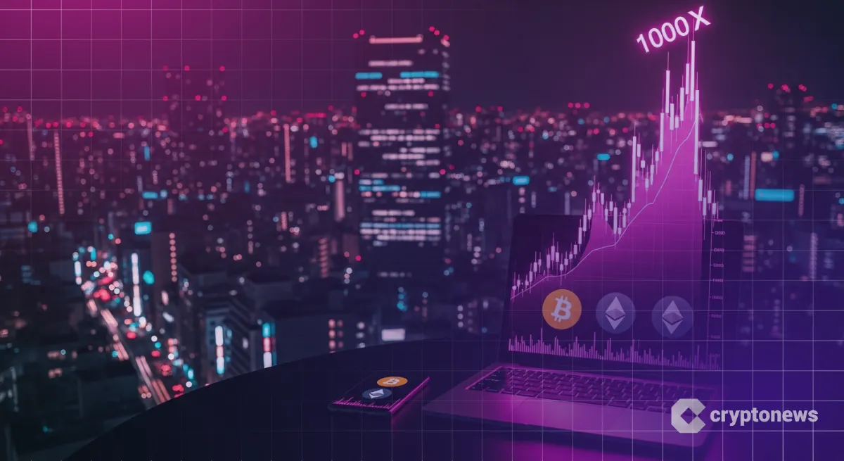 ノートPCから立ち上がる仮想通貨1000倍成長のチャート