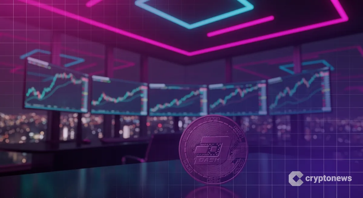 Dash(ダッシュ)コインとぼかされた仮想通貨チャート画面