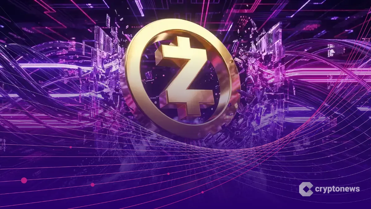 急騰するZcashのロゴとプライバシー銘柄の躍進を表す紫色のデジタルアート