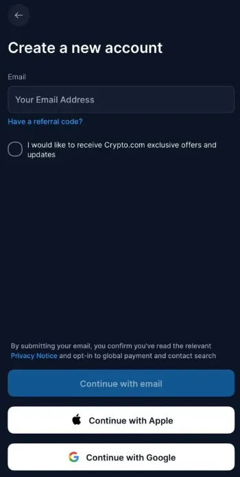 クリプトドットコムのアプリ 1