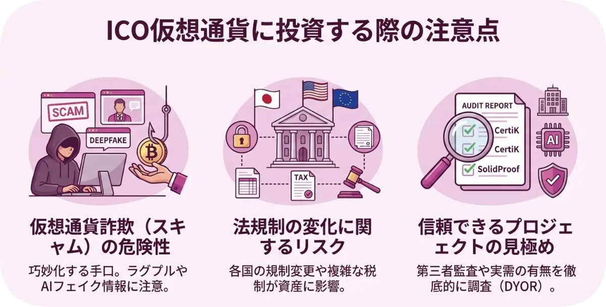 ico仮想通貨に投資する際の注意点