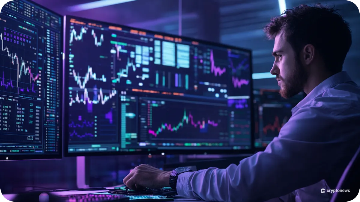 仮想通貨を分析するトレーダー