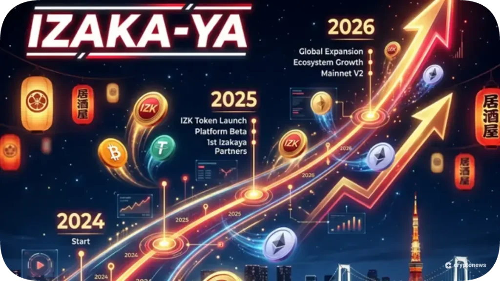 IZAKA-YAウォレットの将来性とロードマップを示すイメージ画像