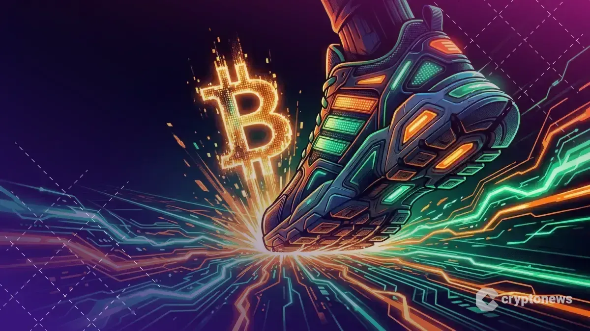 歩くことでビットコインが生成されるイメージ画像