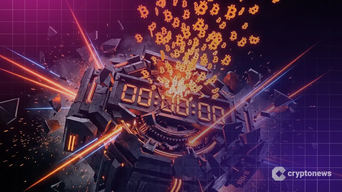 ブロックのビットコイン無料配布再開を示すカウントダウンの爆発