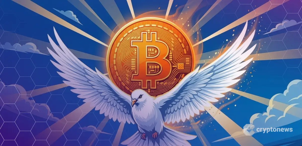 米国とイランの和平合意で上昇するビットコインの象徴画像