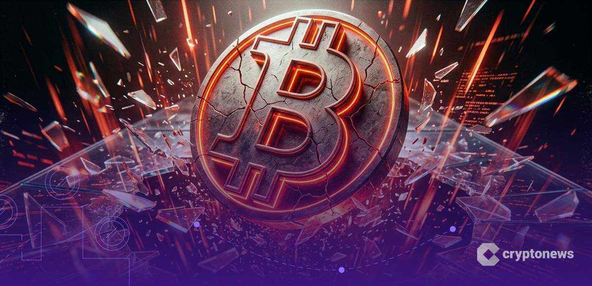ビットコインのフラッシュクラッシュによる急落を示すイメージ