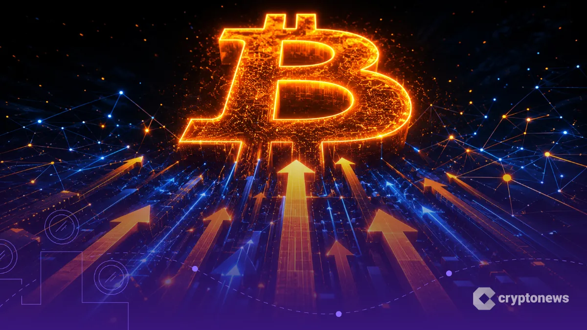 6万ドルを回復し力強く上昇するビットコインとネットワークの抽象画