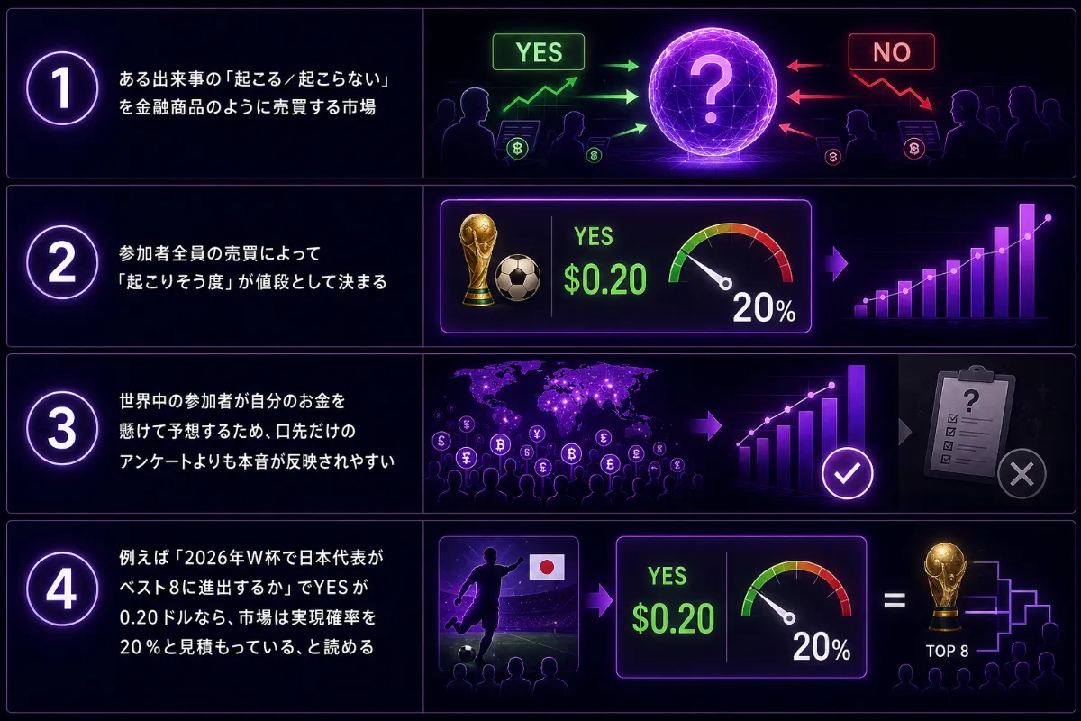Polymarket(ポリマーケット)の仕組みの説明