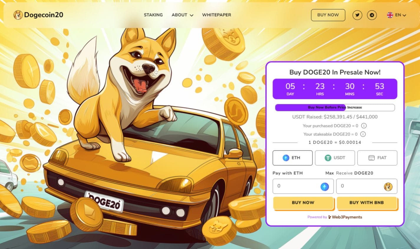 Nieuwe Crypto Presale Dogecoin20 Gaat Live En Haalt $250k Op In 24u – Is Dit De Volgende Grote Meme Crypto Hype?