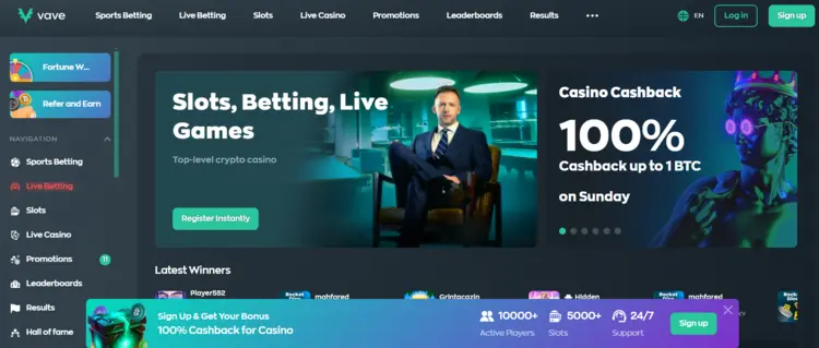 Vave – Beste Bitcoin casino voor sportwedden en casino bonussen