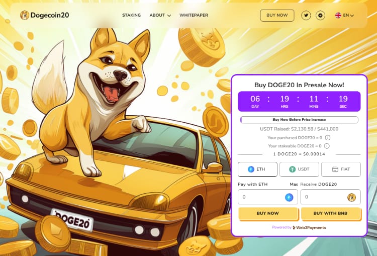 Dogecoin20, meest populaire cryptomunten