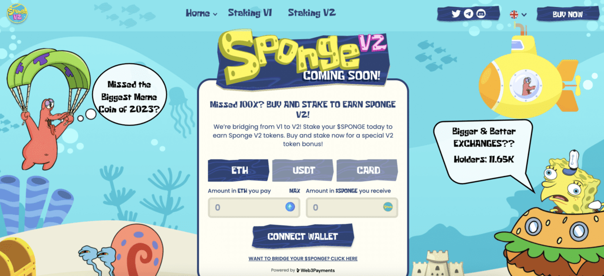Hoe Sponge V2 ($SPONGEV2) Kopen? – Sponge V2 Token Koopgids