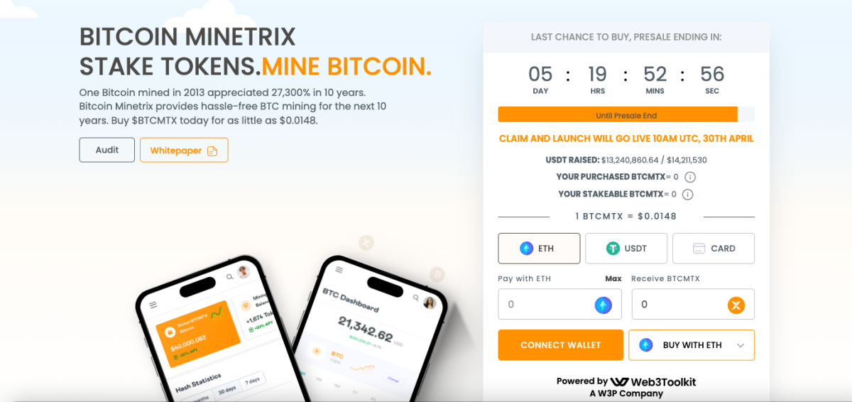 Bitcoin Minetrix presale