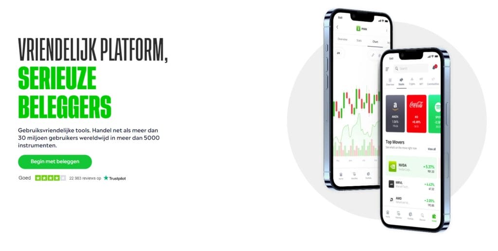 etoro aanmeldvenster - investeren in aandelen of crypto