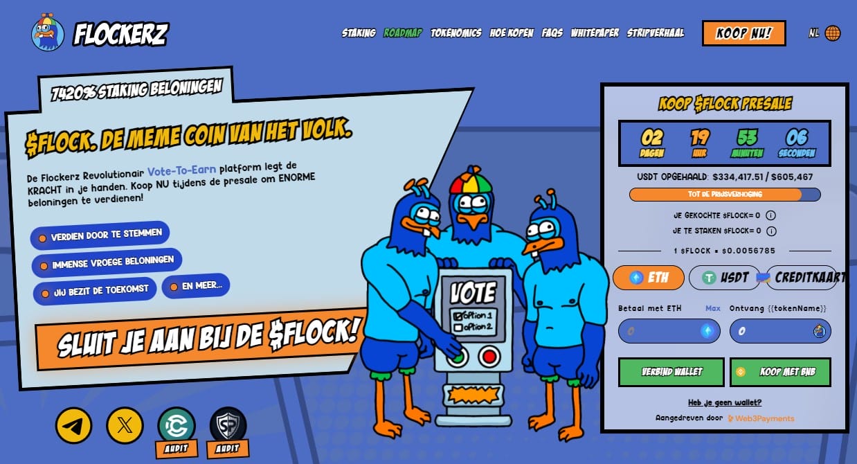 Flockerz kopen in 2026 – $FLOCK kopen in 3 simpele stappen