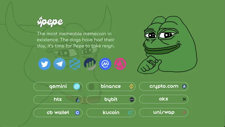 Pepe Coin website