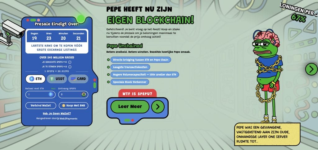 Pepe Unchained $PEPU - Bron: www.pepeunchained.com