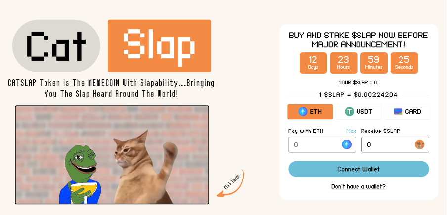 CatSlap $SLAP - Bron: www.catslaptoken.com