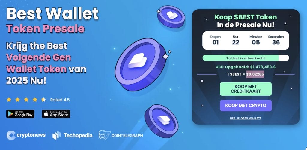 Best Wallet Presale - Bron: www.bestwallettoken.com/nl