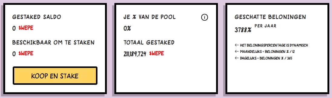 wall street pepe staking