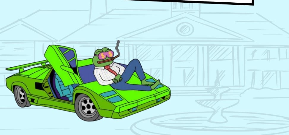 wall street pepe lamborghini