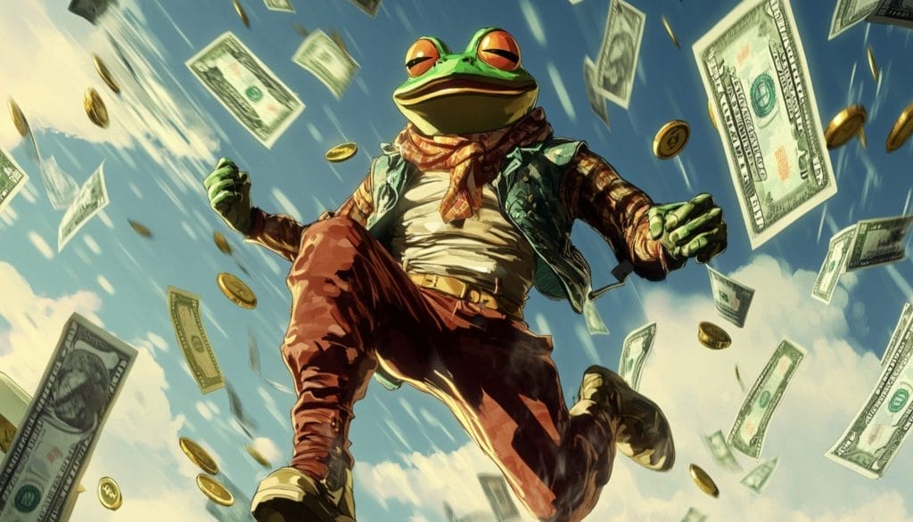 Crypto trader maakt van $2K PEPE $43M en $10M winst met de meme coin
