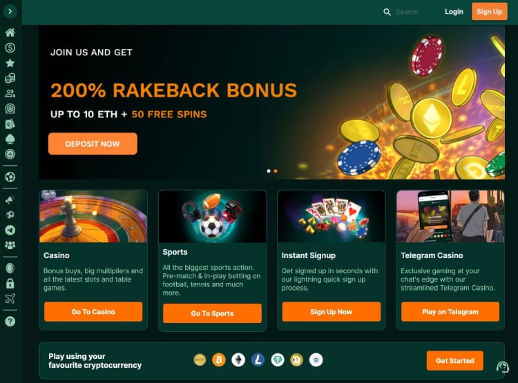 TG.Casino, bitcoin casino no deposit bonus