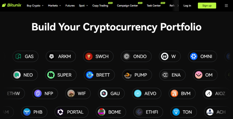 Bitunix – No KYC crypto exchange