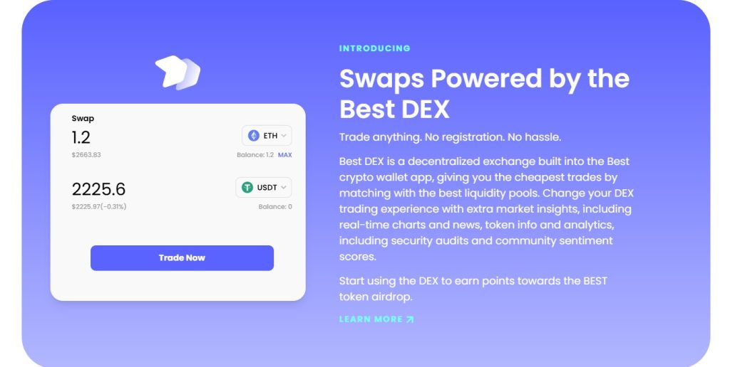 Hoe werkt de Best Wallet DEX