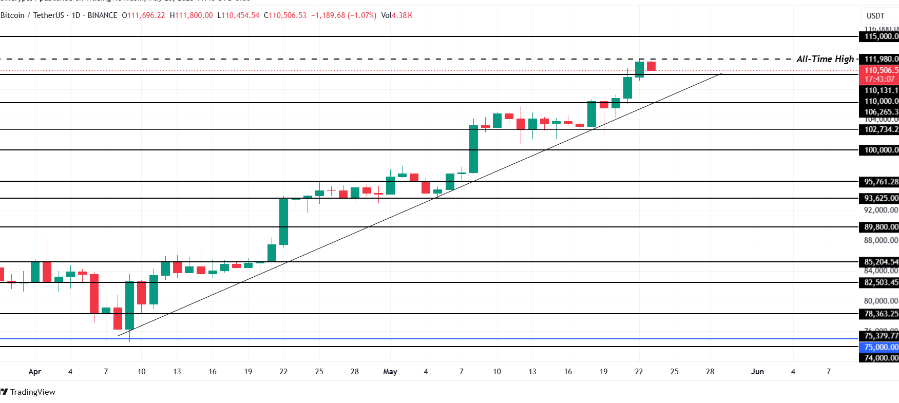 Bitcoin Price Analysis. Source: TradingView
