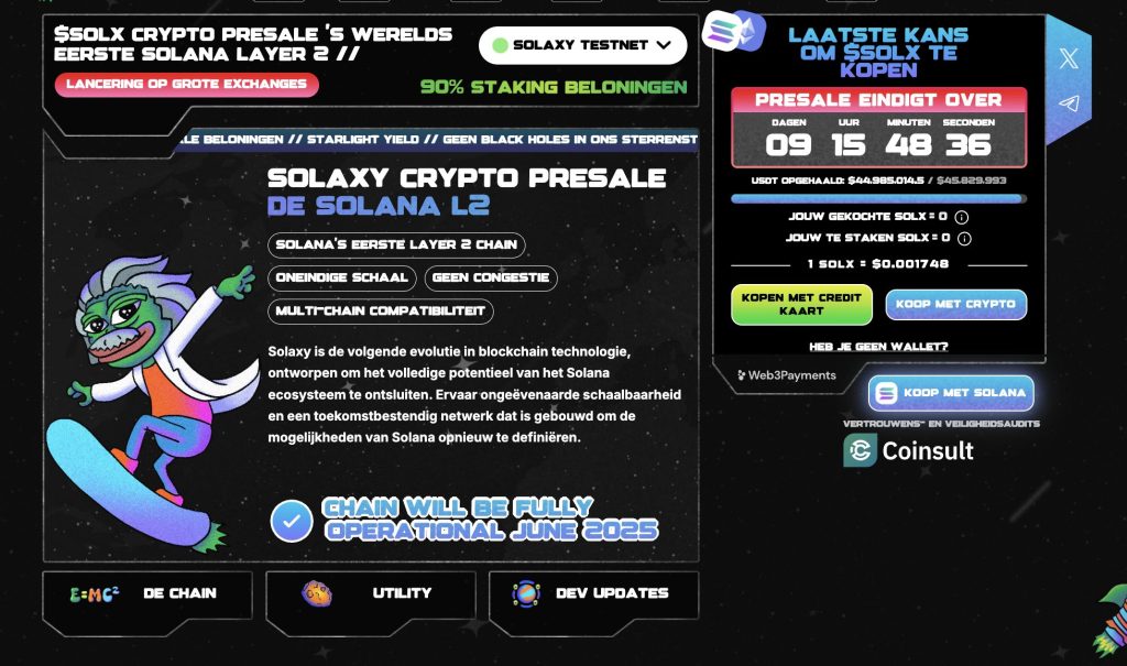 Memecoins Solaxy $SOLX presale