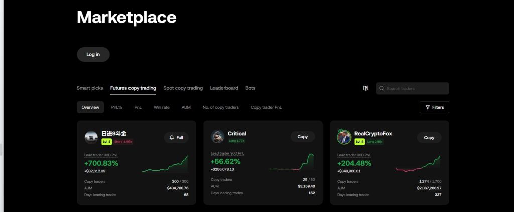 OKX, groot platform met eigen trader marketplace