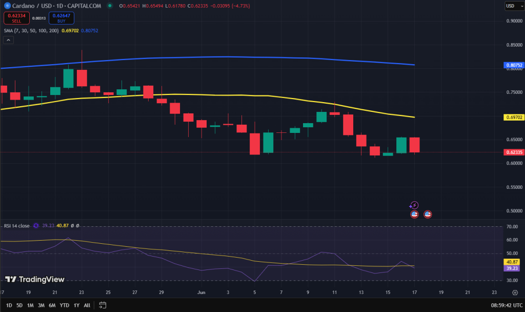 Cardano koers grafiek - gaat cardano stijgen?